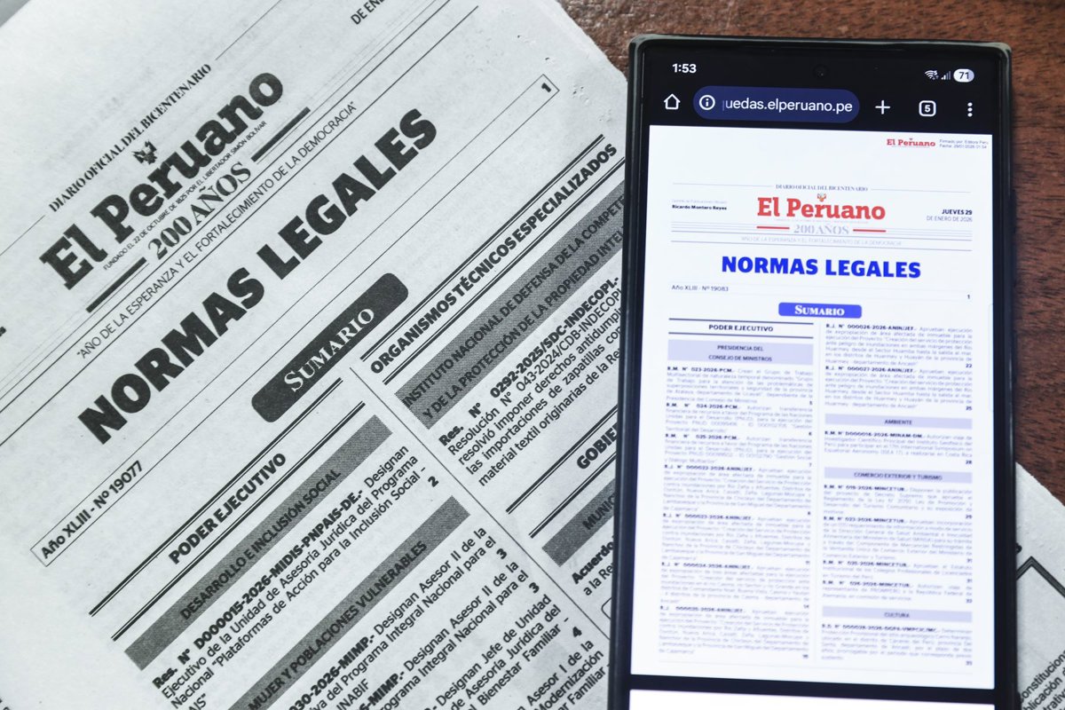 Perú.- Estas son las normas legales más importantes del miércoles 15 de julio de 2026