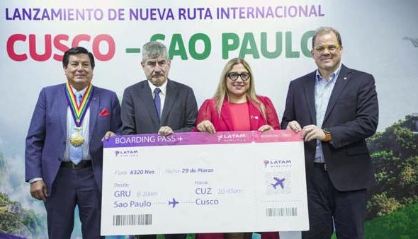 La nueva conexión constituye un hito para la conectividad internacional de Cusco y abre nuevas oportunidades para fortalecer el turismo receptivo y la integración entre Perú y Brasil.